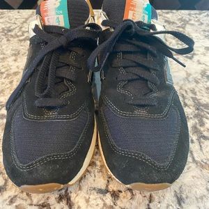 Women’s New Balance 574. Black Suede
